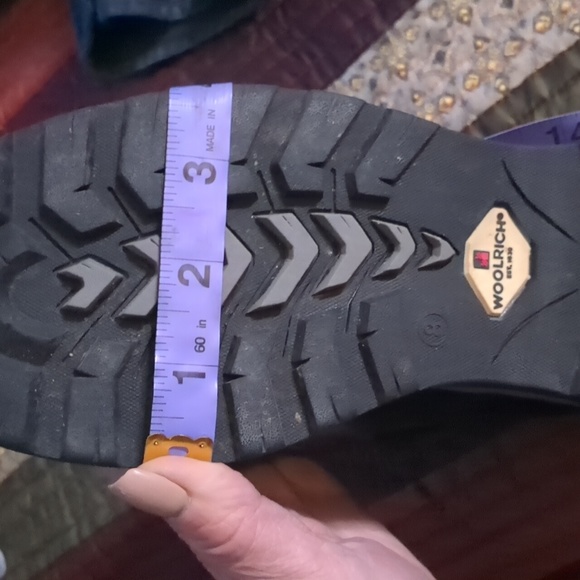 WOOLRICH* genuine leather size 8 velcro closure rubber sole wool lined boots - Picture 16 of 17